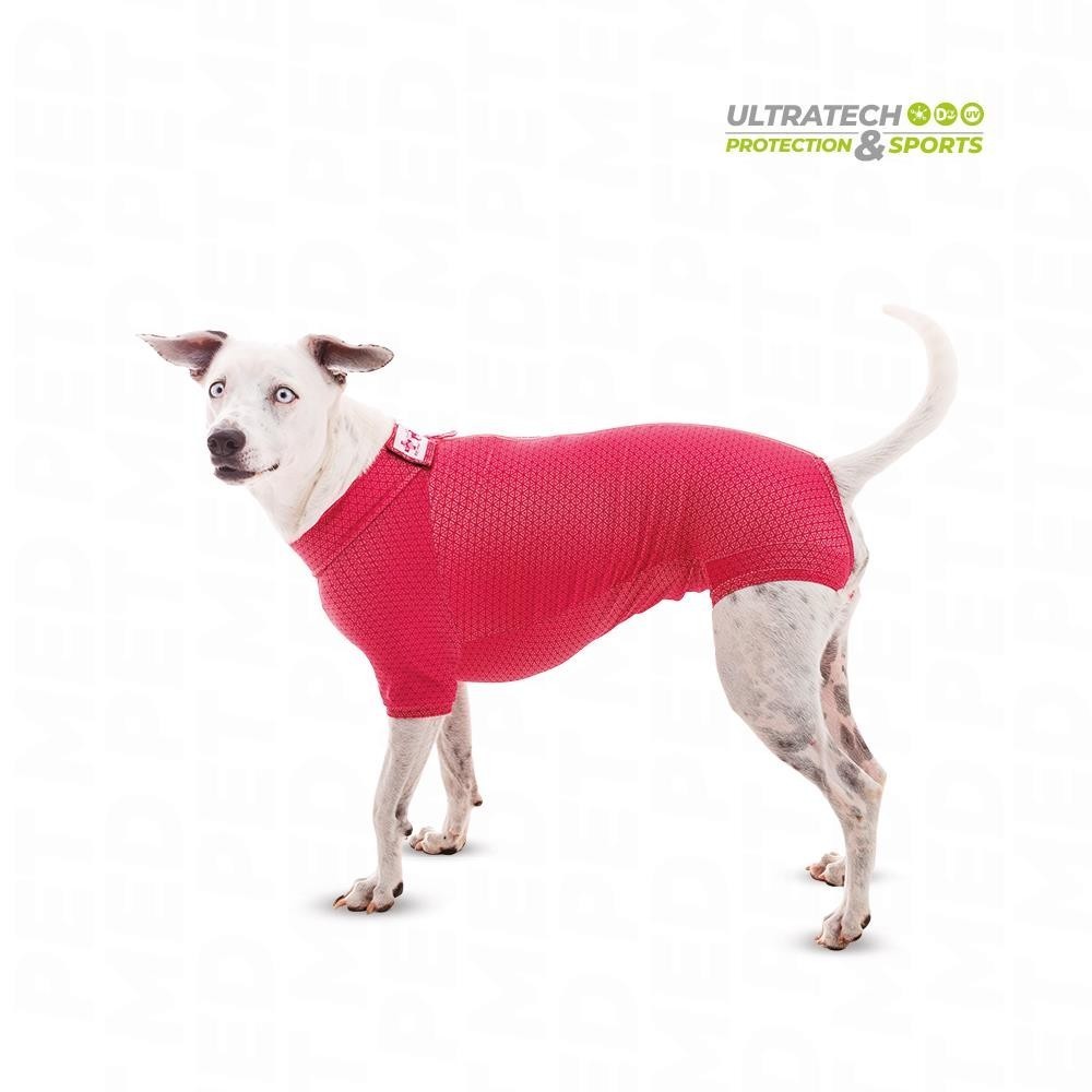 [0RPULTRACFMR] Roupa Protetora para Cães Macho e Fêmea Ultratech Protection & Sports (0, ROSA)